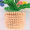 Colorful hand-crocheted flower POTS and crochet flowers, cute little potted flowers, birthday, Teachers' Day, graduation ceremony, anniversary, Christmas, car dashboard decoration, home office decoration
