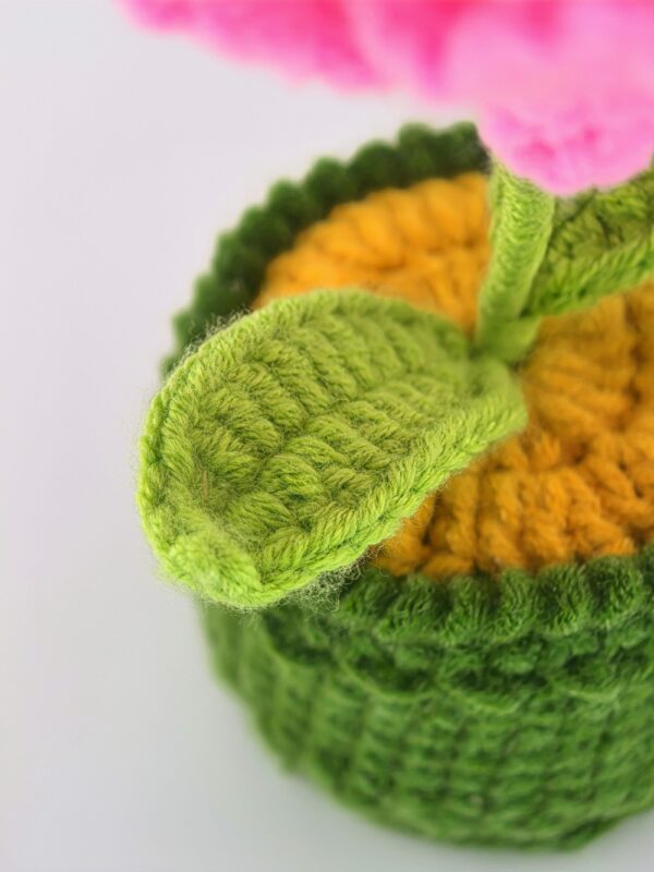 Crochet Flowers For Sale - Handmade Knitted Potted Flower Plant, Creative Wool Yarn Desktop Decoration, Car Room Decor