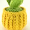 Pink Carnation Unique crochet flower plants Potted Creative Office Desktop Knitted Handmade Wool Yarn Finished Products Car Room Decoration
