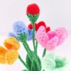 Artificial plant crochet hand-woven flowers are suitable for home rooms, dining tables, office decorations, and birthday gifts for family and friends on their anniversaries