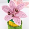 High-end knitted hand-crocheted potted flower cotton DIY artificial plants, long-lasting home decoration, suitable for birthdays, weddings, friends and family.