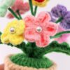 Colorful hand-crocheted flower POTS and crochet flowers, cute little potted flowers, birthday, Teachers' Day, graduation ceremony, anniversary, Christmas, car dashboard decoration, home office decoration