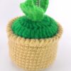 Hand-knitted wool crocheted products, little white rabbit hand-crocheted products, decorative items, crochet flowers, artificial sunflowers, suitable for office desk, car dashboard decoration, inspiring gifts, women's hand-knitted flowers, birthday and Christmas parties, home decoration