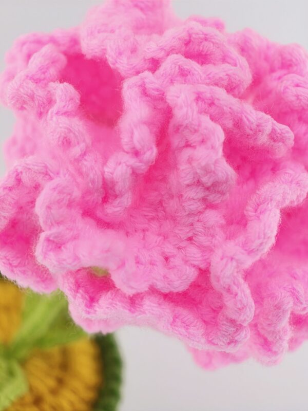 Crochet Flowers For Sale - Handmade Knitted Potted Flower Plant, Creative Wool Yarn Desktop Decoration, Car Room Decor