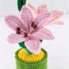 High-end knitted hand-crocheted potted flower cotton DIY artificial plants, long-lasting home decoration, suitable for birthdays, weddings, friends and family.