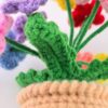 Colorful hand-crocheted flower POTS and crochet flowers, cute little potted flowers, birthday, Teachers' Day, graduation ceremony, anniversary, Christmas, car dashboard decoration, home office decoration