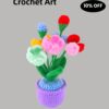 Artificial plant crochet hand-woven flowers are suitable for home rooms, dining tables, office decorations, and birthday gifts for family and friends on their anniversaries