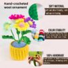 Personalized design hand-crocheted flower ornaments, colorful flowers for home decoration, high-end handcrafted handicraft gifts