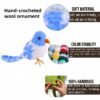 Cute blue bird home decorations, wool hand-crocheted items, desktop ornaments, handcrafted handicrafts, gifts for family and friends, family wedding desks, coffee shop decorations