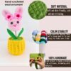 Hand-knitted wool crocheted products, little white rabbit hand-crocheted products, decorative items, crochet flowers, artificial sunflowers, suitable for office desk, car dashboard decoration, inspiring gifts, women's hand-knitted flowers, birthday and Christmas parties, home decoration