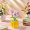 Hand-crocheted tulip ornaments, artificial tulips hand-woven flowers, suitable for home and office decoration, and as birthday gifts for family and friends on their anniversaries