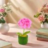 Crochet Flowers For Sale - Handmade Knitted Potted Flower Plant, Creative Wool Yarn Desktop Decoration, Car Room Decor