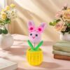Hand-knitted wool crocheted products, little white rabbit hand-crocheted products, decorative items, crochet flowers, artificial sunflowers, suitable for office desk, car dashboard decoration, inspiring gifts, women's hand-knitted flowers, birthday and Christmas parties, home decoration
