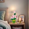 High-end knitted hand-crocheted potted flower cotton DIY artificial plants, long-lasting home decoration, suitable for birthdays, weddings, friends and family.