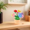 Colorful hand-crocheted flower POTS and crochet flowers, cute little potted flowers, birthday, Teachers' Day, graduation ceremony, anniversary, Christmas, car dashboard decoration, home office decoration