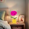 Red carnation flowers, hand-crocheted flower ornaments, hand-crocheted flowerpots, large-sized home decoration ornaments, desktop ornaments, artworks, and excellent gifts