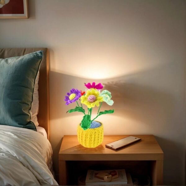 Personalized design hand-crocheted flower ornaments, colorful flowers for home decoration, high-end handcrafted handicraft gifts