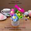 High-end knitted hand-crocheted potted flower cotton DIY artificial plants, long-lasting home decoration, suitable for birthdays, weddings, friends and family.