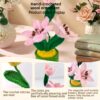 High-end knitted hand-crocheted potted flower cotton DIY artificial plants, long-lasting home decoration, suitable for birthdays, weddings, friends and family.