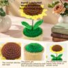 Hand-knitted wool crocheted products, little white rabbit hand-crocheted products, decorative items, crochet flowers, artificial sunflowers, suitable for office desk, car dashboard decoration, inspiring gifts, women's hand-knitted flowers, birthday and Christmas parties, home decoration