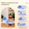 Cute blue bird home decorations, wool hand-crocheted items, desktop ornaments, handcrafted handicrafts, gifts for family and friends, family wedding desks, coffee shop decorations