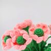 Hot sale 6 pink handmade wool crochet flower pots desktop ornaments fashionable home decorations crochet flower pots, handmade crochet flower plants, high-end desktop decorations, noble crochet flower pots, crochet gifts for plant lovers