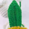 6 White Lily of the Valley Flowers Wool Handmade Desktop Ornaments, Cute Hand-crocheted White Lily of the Valley Flower Pot (Emotional Support Plant), Gift for Family/Friends/Teachers