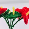 8 red wool flowers home desktop ornaments handmade crochet decoration wool crafts handmade crochet wool potted simulation plants computer desktop ornaments holiday gifts