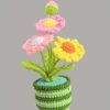 Best Crochet Flowers For Home Decor Handmade Crochet Gift Colorful Crochet Blooms