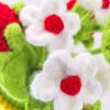 artificial crochet flowers crochet centerpiece for dining table eco-friendly crochet flowers