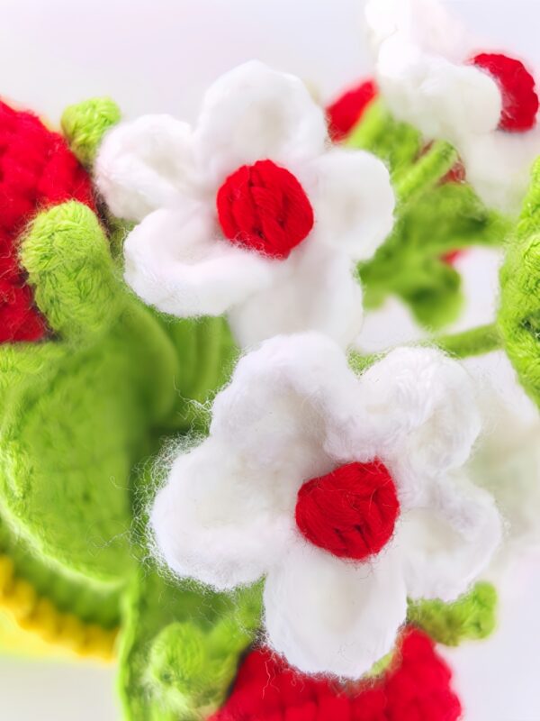 artificial crochet flowers crochet centerpiece for dining table eco-friendly crochet flowers