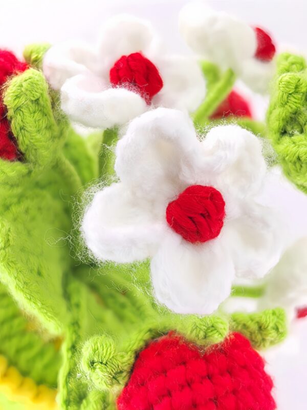 artificial crochet flowers crochet centerpiece for dining table eco-friendly crochet flowers
