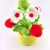 artificial crochet flowers crochet centerpiece for dining table eco-friendly crochet flowers