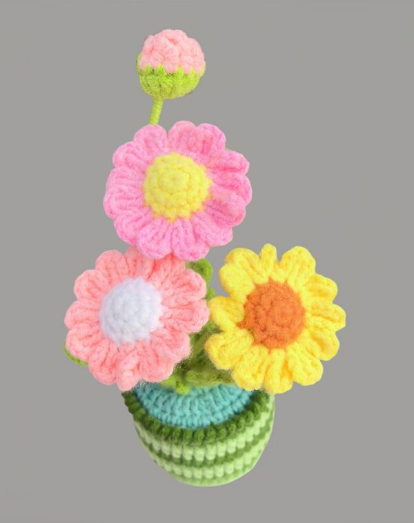 Best Crochet Flowers For Home Decor Handmade Crochet Gift Colorful Crochet Blooms