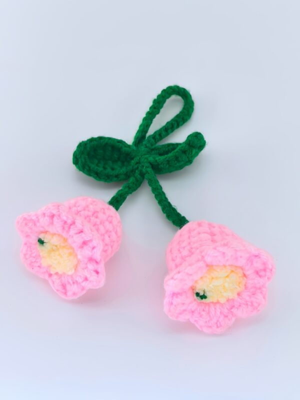 Pink Lily of the Valley Bag Hand-crocheted Wool Pendant Hand-crocheted Pendants