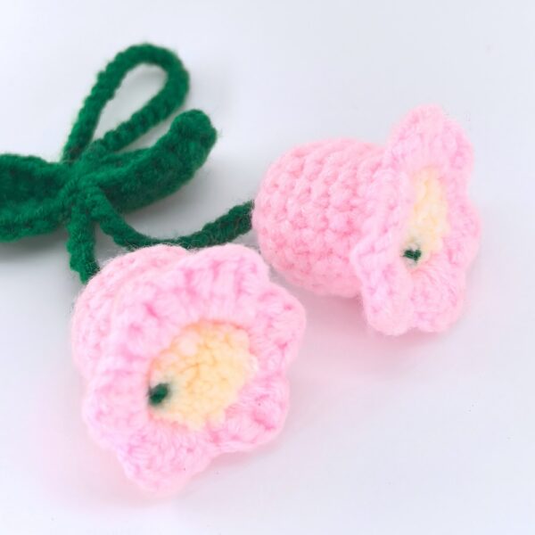 Pink Lily of the Valley Bag Hand-crocheted Wool Pendant Hand-crocheted Pendants
