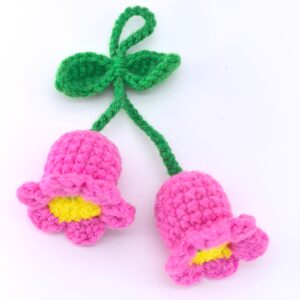 Hot-selling Bellflower Boho Crochet Macrame Wall Hanging Crochet Car Rearview Mirror Charm