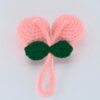 Pink Tulip Hand-crocheted Women's Bag Pendants and Children's Schoolbag Pendants