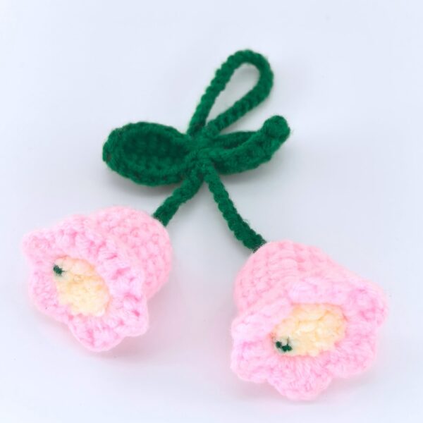Pink Lily of the Valley Bag Hand-crocheted Wool Pendant Hand-crocheted Pendants