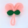 Pink Tulip Hand-crocheted Women's Bag Pendants and Children's Schoolbag Pendants