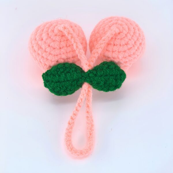 Pink Tulip Hand-crocheted Women's Bag Pendants and Children's Schoolbag Pendants