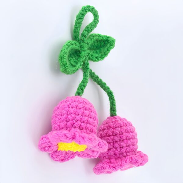 Hot-selling Bellflower Boho Crochet Macrame Wall Hanging Crochet Car Rearview Mirror Charm
