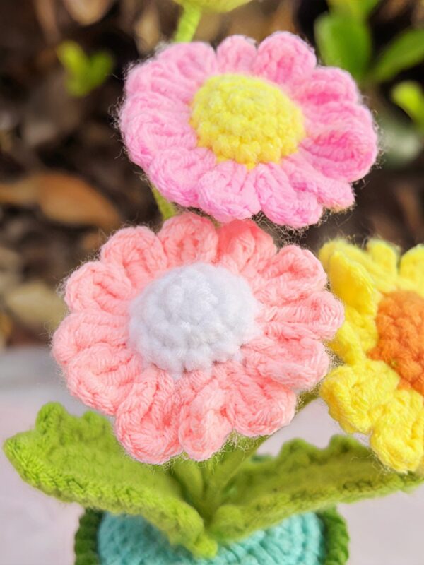 Best Crochet Flowers For Home Decor Handmade Crochet Gift Colorful Crochet Blooms