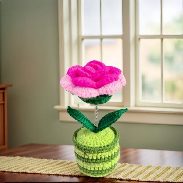Crochet Table Decor Crochet Centerpiece For Dining Table Small Crochet Flower Arrangements