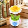 Hand-Crocheted Rose Table Ornaments, Hand-Made Gifts, Crocheted Handicrafts, Fashion Home Decorations