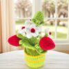 artificial crochet flowers crochet centerpiece for dining table eco-friendly crochet flowers
